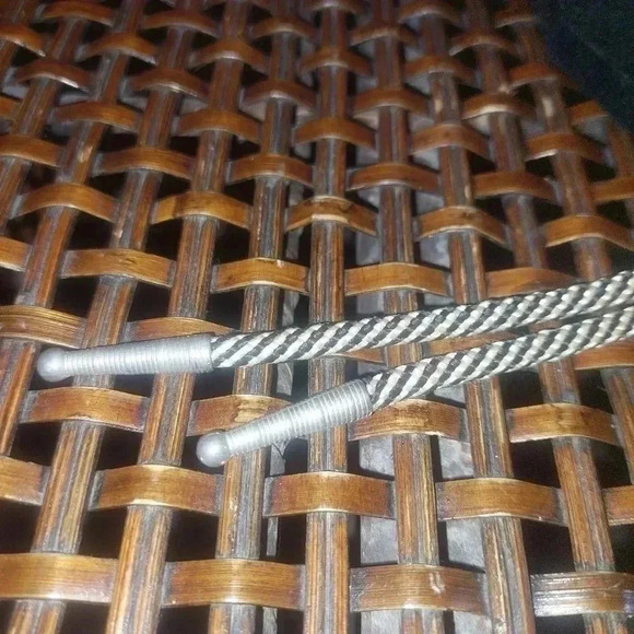 Real Scorpion Bolo Tie Acrylic Lucite Round Black White Cord Western - Picture 7 of 7